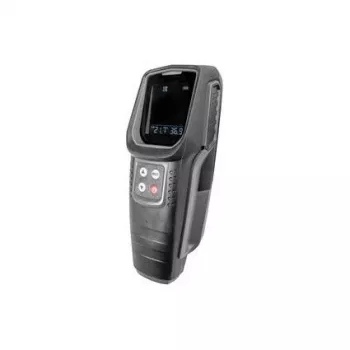 BRÜDER MANNESMANN M99945 višenamjenski detektor za drvo, metal, vodiče pod naponom i temperaturu, crni