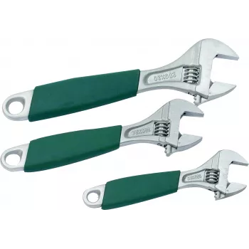 Brüder Mannesmann M19880 set ključeva za cijevi, 3-dijelni, krom-vanadij čelik, 6/8/10 inch, DIN 3117