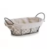 Zeller Countrystyle Wicker Bread Basket with Cream Lining 18090