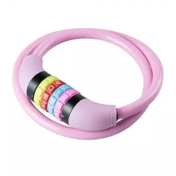 BURG WÄCHTER kabel lokot za bicikl 210 C 65 GIRLS, staroroze, 650 mm čelično uže, 4-znamenkasta kombinacija, za djecu 39590