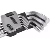 BRÜDER MANNESMANN T-Profile & Hexagon L-Key Set, 18-Piece, Chrome Vanadium Steel, Matt Chrome-Plated 18170