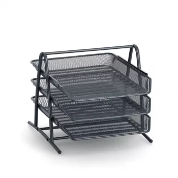 ZELLER MESHLINE ladica za pisma u 3 razine antracit 17731