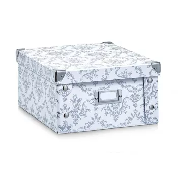 Zeller 17972 kutija za odlaganje Vintage, 31 x 26 x 14 cm, karton, bijela