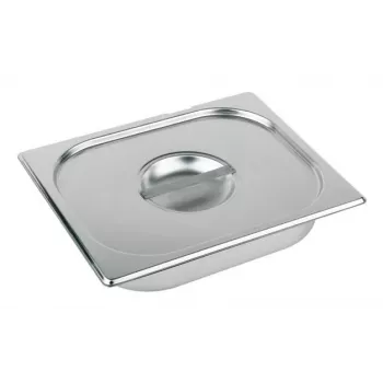 APS GN 1/1 Lid 530 x 325 x 30 mm Stainless Steel, No Spoon Cutout, Dishwasher Safe 81195