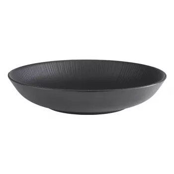 APS Deep Plate 225 mm Black Melamine Stackable Dishwasher Safe Heat Resistant 85060