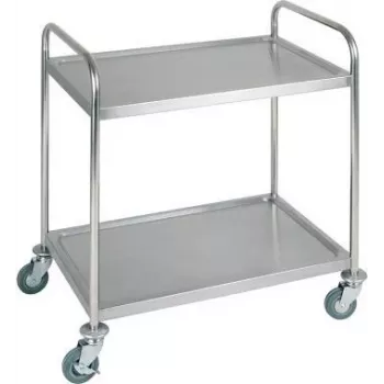 APS Serving Trolley 11977, 2 Shelves, 91x59 cm, Stainless Steel