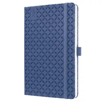 SIGEL Jolie 2027 knjiga-kalendar A5 Indigo Blue, tjedni kalendar, uvez s koncem, Soft Touch korice 7J101