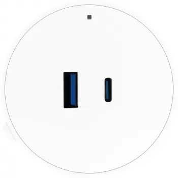 Schwaiger USB Charging Adapter for Modular Power Rail, White (MSPW0310)