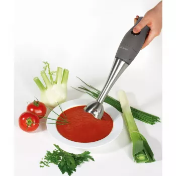 Bomann Hand Blender with Stainless Steel Shaft, 400 W, 2 Speeds, Whisk, Chopper (660551)