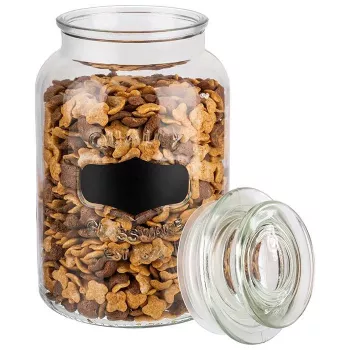APS Canister Storage Jar 1.5L Glass with Glass Lid and Silicone Seal 82267