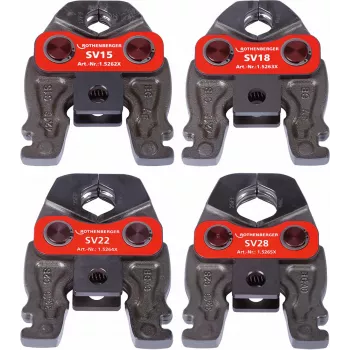 Rothenberger Compact Press Jaw Set SV 15-18-22-28 mm, 4-Piece 1000002800