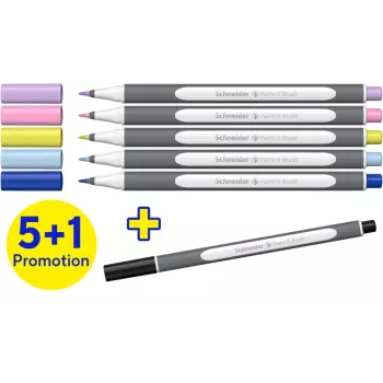 Schneider Paint-It 070 set flomastera, 6 različitih boja, 1 mm okrugla šiljka, tinta na bazi vode, ventilirana sigurnosna kapica ML07010502