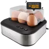 ProfiCook PC-EK 1276 kuhalo za jaja za do 6 jaja s glasovnim izlazom, nehrđajući čelik / crno 501276