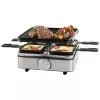 PROFI COOK Raclette Grill PC-RG 1301 za 4 osobe s okretnom pločom od lijevanog željeza, kućište od nehrđajućeg čelika 501301