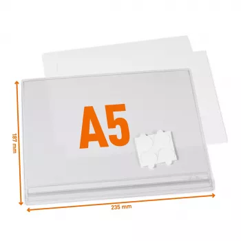 DURABLE 505719 vodootporna A5 samoljepljiva prozirna mapa, pakiranje od 5