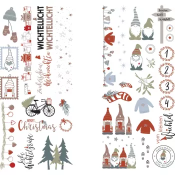 Rayher ukrasna folija za prijenos Nordic Winter, višebojna, 2 lista (31663000)
