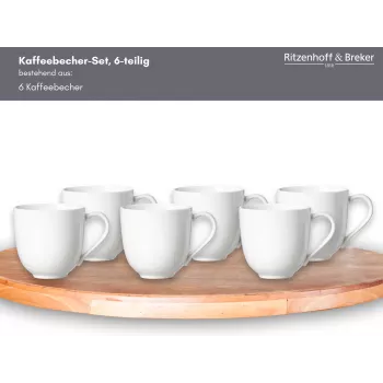 Ritzenhoff & Breker Skagen bijele porculanske šalice za kavu 440 ml set od 6 317329