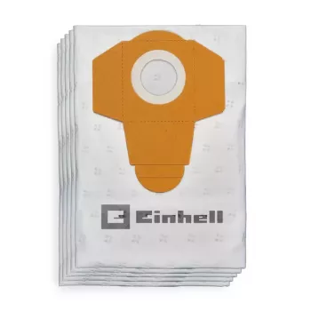 Einhell 2351195 paket vrećica za prašinu za TE-VC 2340 SA, TE-VC 2230 SA, TC-VC 1930 SA, TC-VC 1930 S, 40 L, bijelo-žuto, 5 kom.