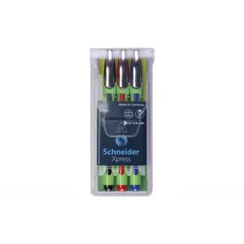 Schneider Fineliner XPRESS set od 3 dijela (crna, plava, crvena), 190093