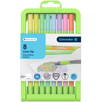 Schneider Line-Up Fineliner Pen Set 0.4 mm Assorted Colours (8 Pens, 191088)