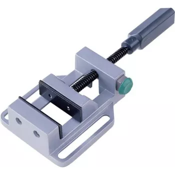 Wolfcraft škripac s okretnom pločom 100 mm širina čeljusti, 100 mm raspon stezanja, sivi lijev, plavo-sivi, 3410000