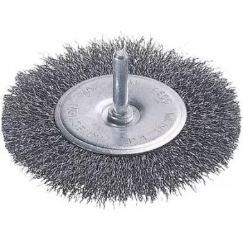 Wolfcraft 75 mm Knotted Steel Wire Wheel Brush with 6.3 mm Shank 2100000