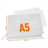 DURABLE vodonepropusne A5 džepne plakate s vezicama, pakiranje 5 kom (505919)