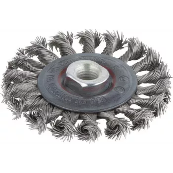 Wolfcraft 2701000 okrugla četka Ø 100 mm od nehrđajućeg čelika, drška 1/4 inch (6,3 mm)