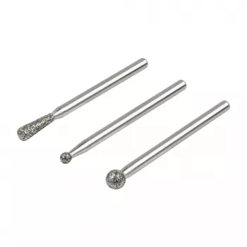 Wolfcraft 5988000 set dijamantnih brusnih svrdala, kugla i stožac, 3 dijela