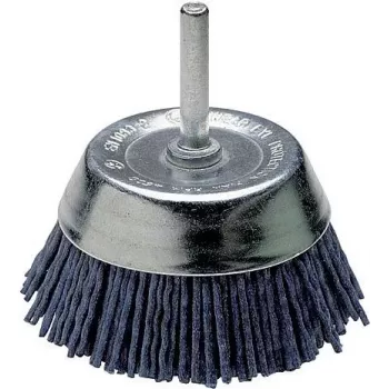 Wolfcraft Nylon Cup Brush, 1/4 inch (6.3 mm) Shank, 50 mm Diameter, 4500 RPM 2729000