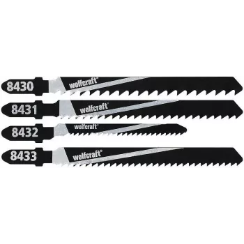 Wolfcraft 8430000 10-Piece Jigsaw Blade Set for Wood, T-Shank