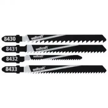 Wolfcraft 8430000 10-Piece Jigsaw Blade Set for Wood, T-Shank