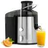 Clatronic AE 3666 centrifugalna sokovnica – crno-nehrđajući čelik, 400 W, posuda za pulpu 1,5 L, 2 brzine 263804