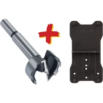 Wolfcraft 8728000 Forstner Drill Bit 35 mm Diameter, 90 mm Length, Cylindrical Shank, 1 Piece
