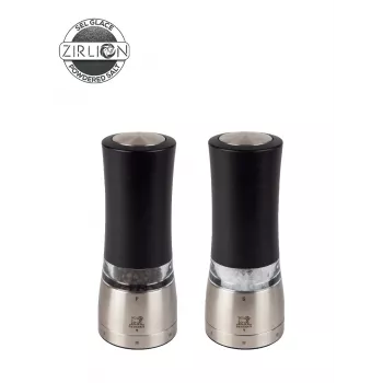 Peugeot Saveurs Daman Z Electric Duo Salt & Pepper Mill Set uSelect 16 cm Black