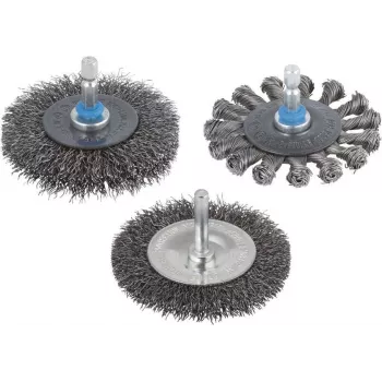 Wolfcraft čelična žičana tanjurasta četka 2101000 za kutnu brusilicu, 100 mm, valovita, M14