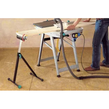 Wolfcraft 6119973 Height-Adjustable Foldable Roller Stand 60 kg