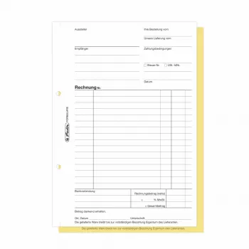 Herlitz knjige obrazaca računa A5, 2-dijelne samokopirne, paket od 4 300003799