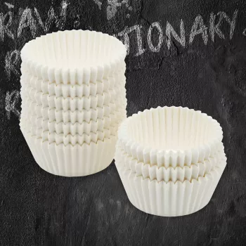FACKELMANN 21615 kalupi za muffine i cupcakes, masnoćepropusni papir za pečenje, bijeli, promjer 5,0 cm, 250 kom.