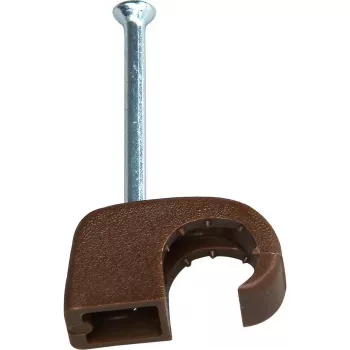 HEINRICH KOPP Nail Cable Clips, Bundle Diameter 7-11 mm, Brown, 50 Pieces 342706082