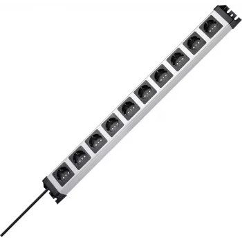 Heinrich Kopp POWERversal 10-Way Power Strip with 1.4 m Cable, White, 250 V, 3.6 kW 227120011