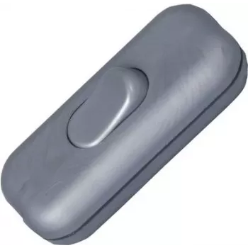 HEINRICH KOPP In-line Cord Switch with Strain Relief, Silver, 1-pole On/Off, 2 A, 250 V 191320086