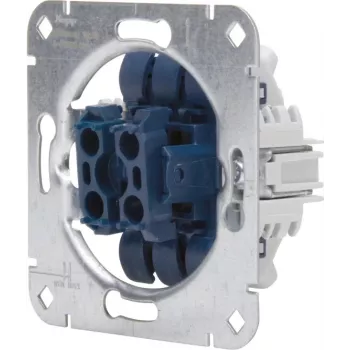 HEINRICH KOPP 507300001 Flush-Mounted 2-Way/Intermediate Switch Insert, 250V, 10AX, Aluminium