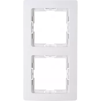 Kopp Paris 2-Gang Cover Frame Pure White 308502004