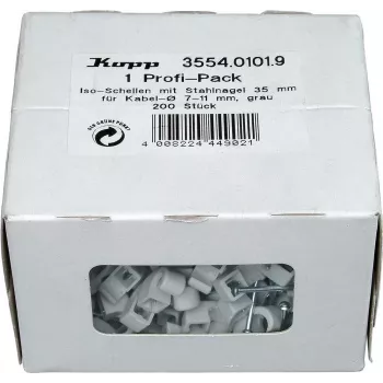 HEINRICH KOPP Nagelschellen kabelske kopče, snop Ø 7-11 mm, sive, 200 komada, 355401019