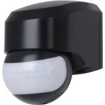 HEINRICH KOPP 823805017 PIR detektor pokreta, zidna montaža, crni, 180°, domet 12 m, IP44