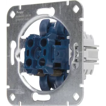HEINRICH KOPP 507800006 Flush-Mounted Double Push-Button Insert, 2x NO, 250V, 10AX, Aluminium