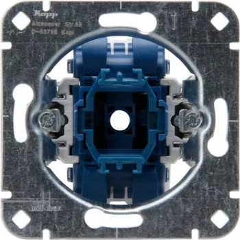 HEINRICH KOPP Podžbukni taster, izmjenični kontakt, 250V 10AX, sa žaruljicom i nultom stezaljkom, aluminij 508700004