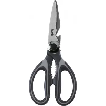 kwb 020721 kućanske škare, nehrđajuće oštrice, 210 mm, crne