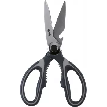 kwb 020721 kućanske škare, nehrđajuće oštrice, 210 mm, crne
